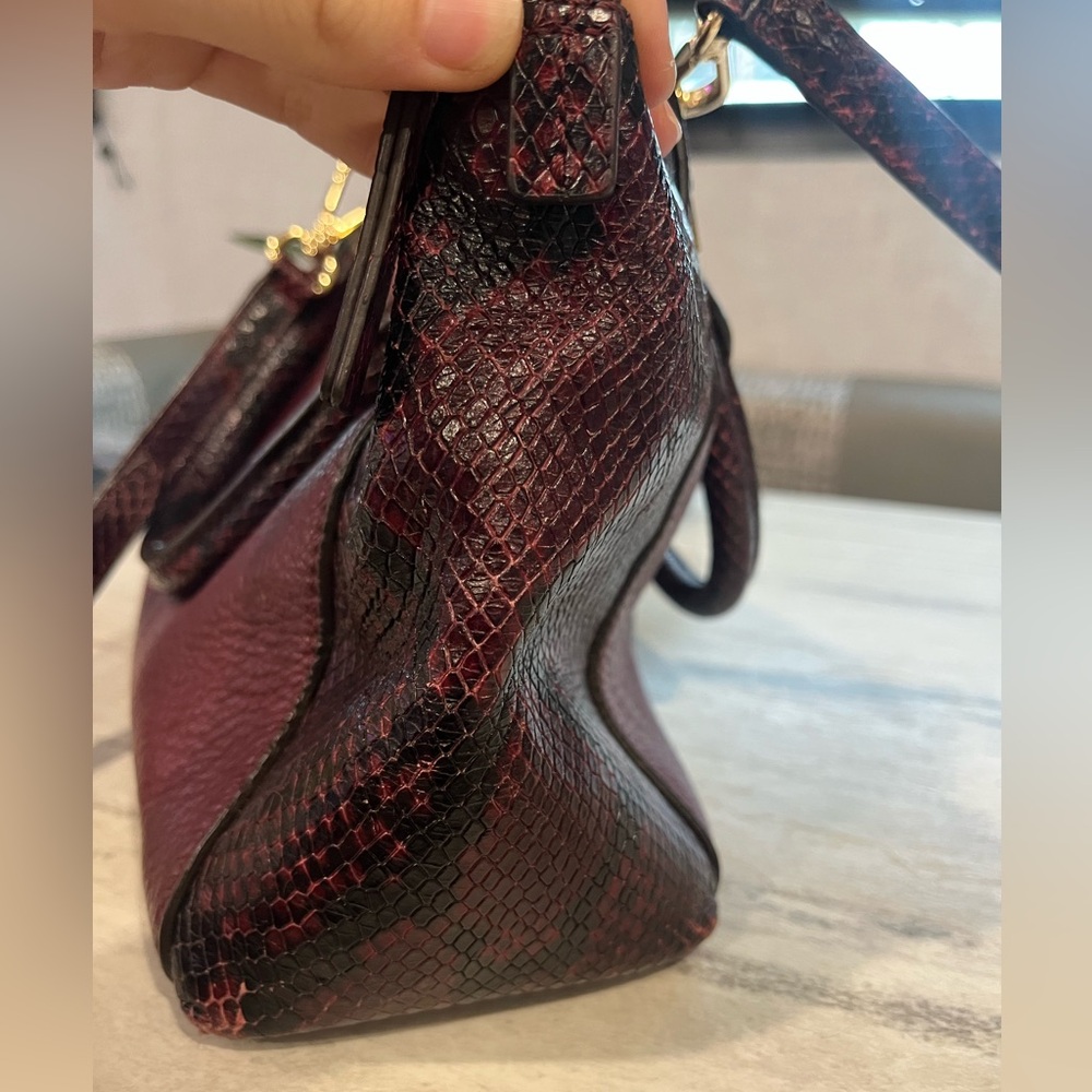 Michael Kors Leather Python Purse W Crossbody Str… - image 4